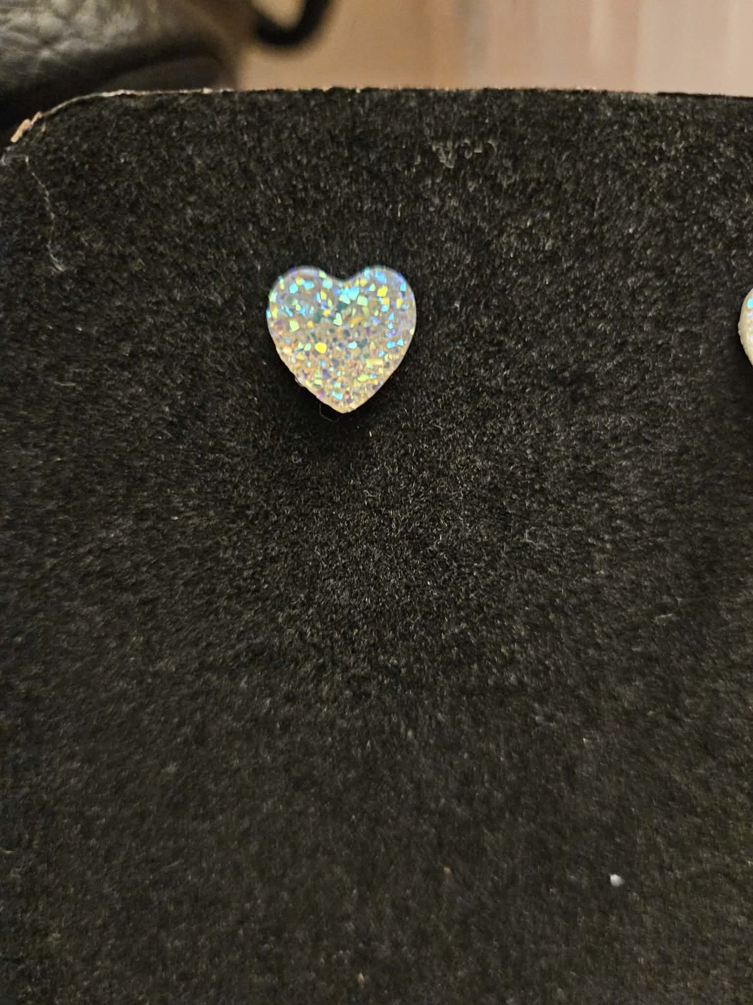 Sparkly Specks, Heart Rhinestone Studs
