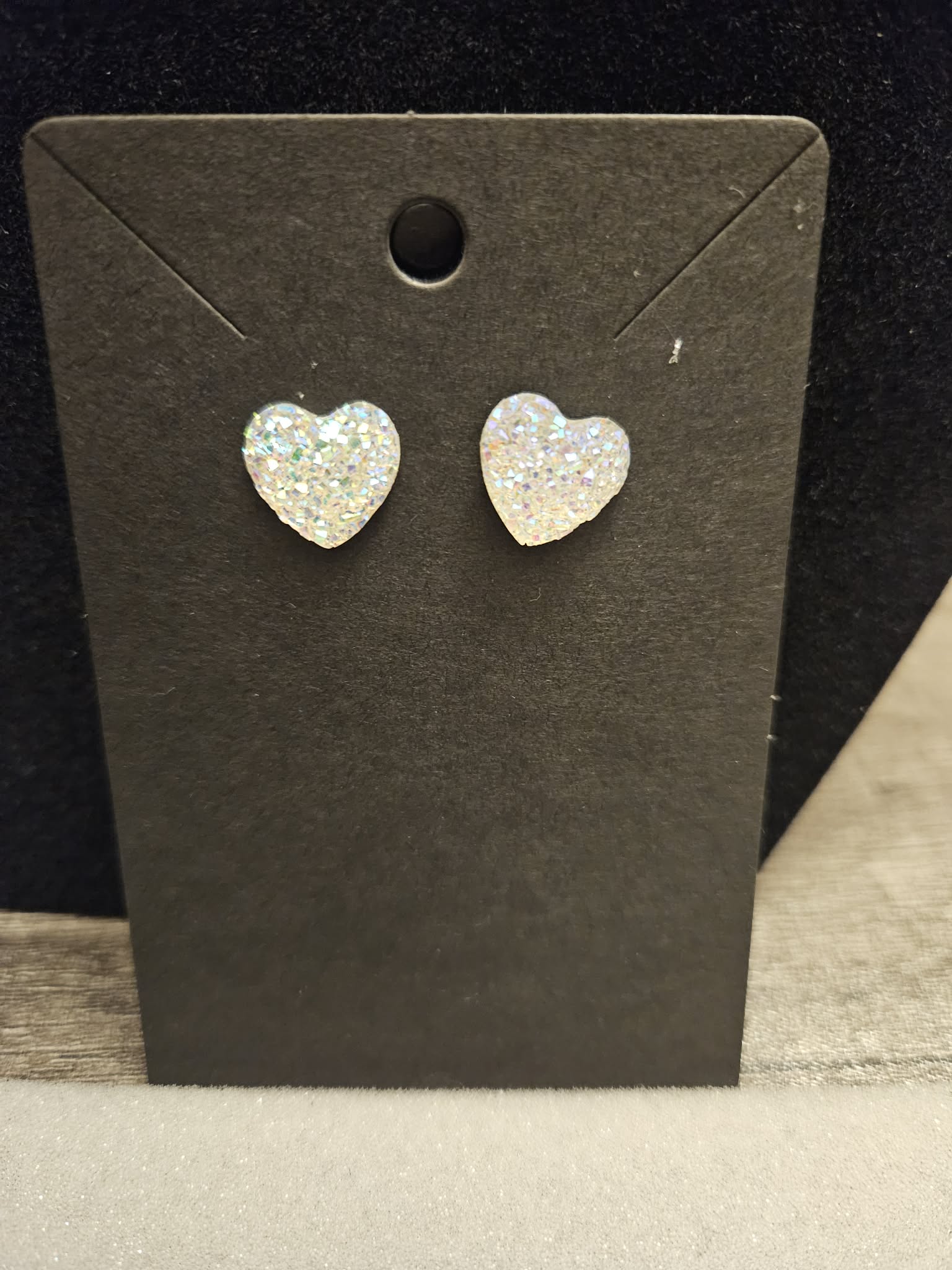 Sparkly Specks, Heart Rhinestone Studs