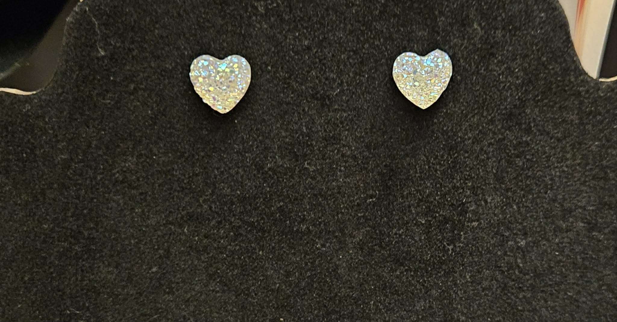 Sparkly Specks, Heart Rhinestone Studs
