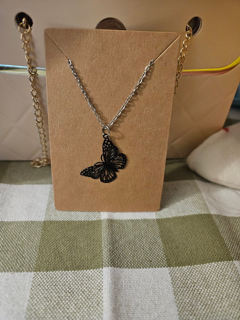 Black Butterfly Set Style # 2 (Short Earrings)