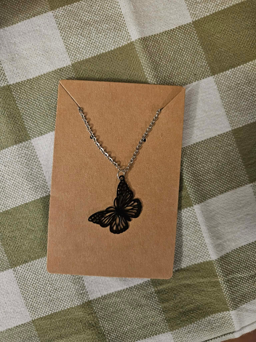 Black Butterfly Necklace