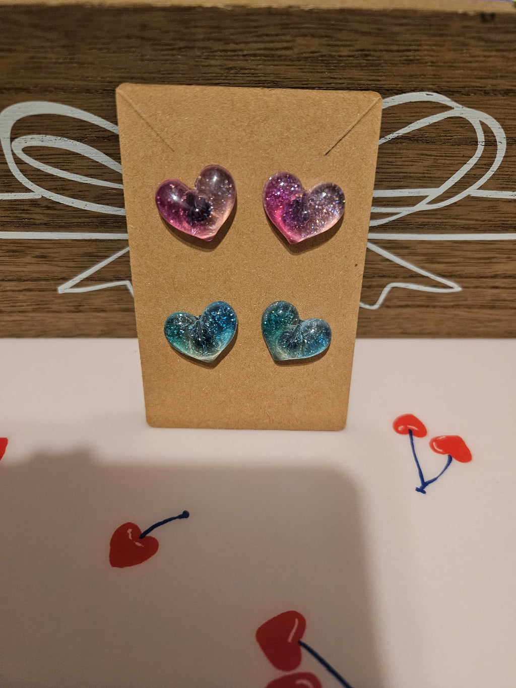 Bubble Heart Earrings